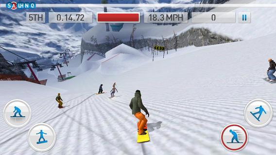 像素方块滑雪
